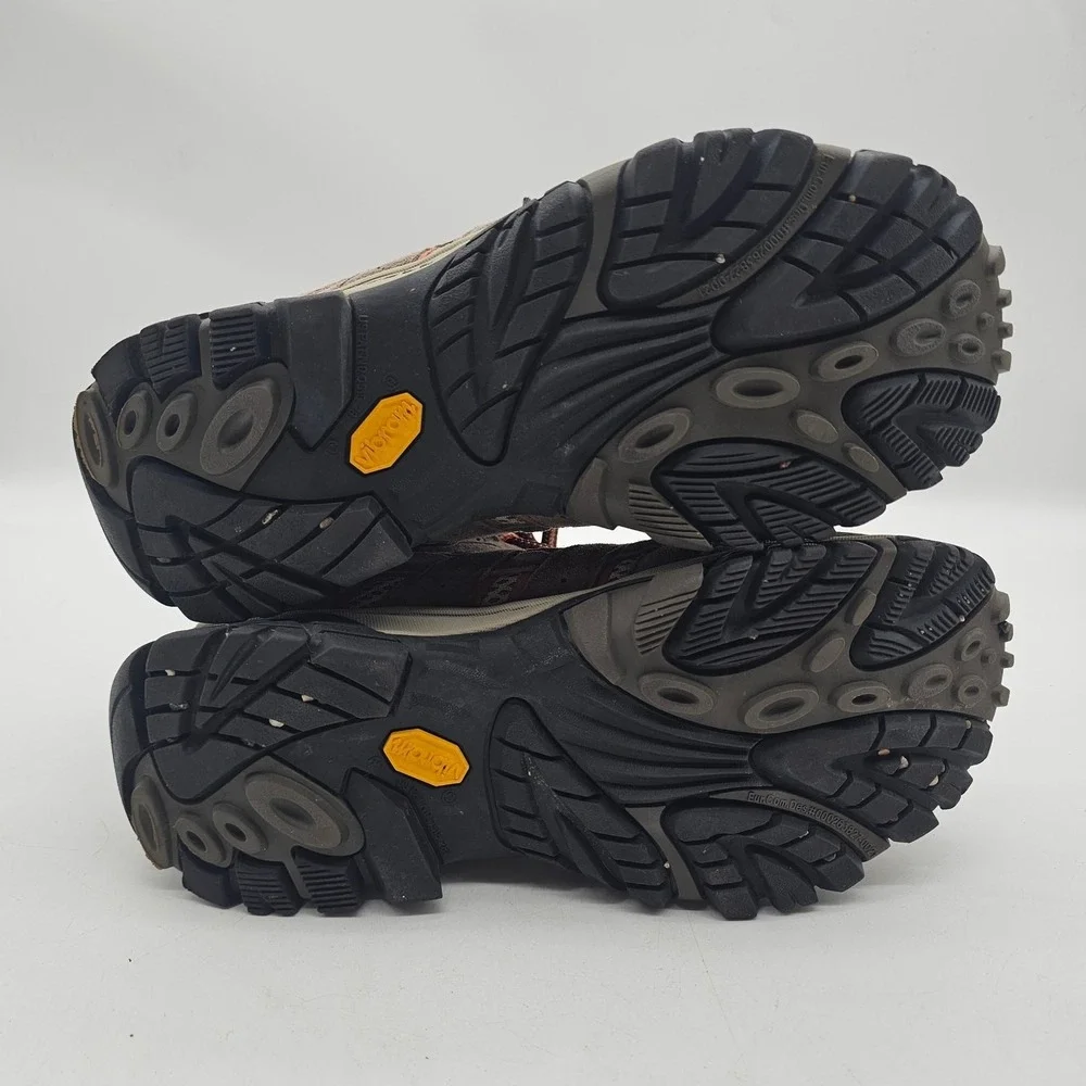 Merrell Moab 3 Mid Womens Size 9.5  Brown Beige Outdoor Waterproof Hiking Boots